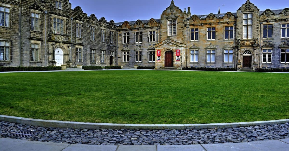St Salvator's Quadrangle at the University of St Andrews, Fife, where ScotGEM students spend their first two years