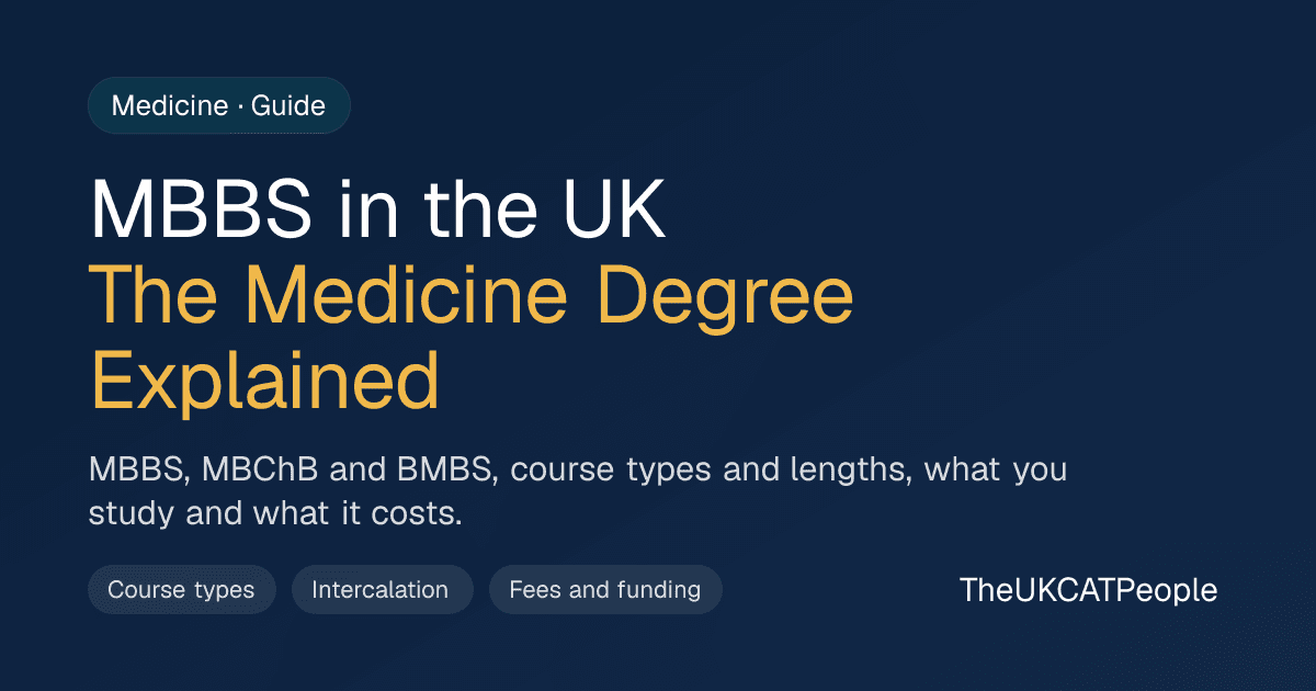 Medical students practising clinical skills with a stethoscope during a UK MBBS medicine degree