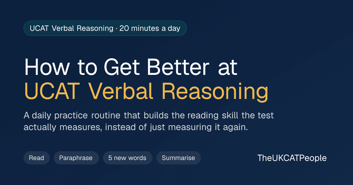 How to Get Better at UCAT Verbal Reasoning: A Daily Practice Routine
